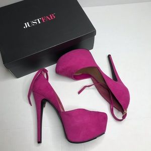 JustFab Pink Strap High Heels Size 9